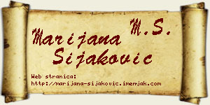 Marijana Šijaković vizit kartica